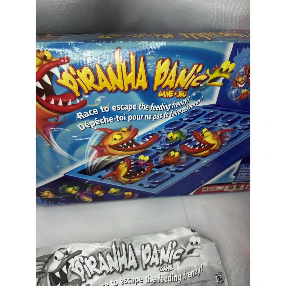 🐠Piranha panic game‎ Mattel 2008 Complete marble instructions fish